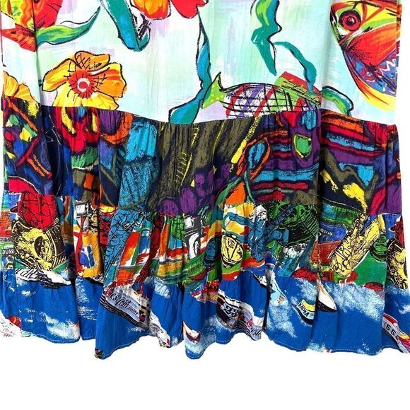 Jams World Hattie floral koi fish printed mini Dress Sz M - Picture 5 of 9